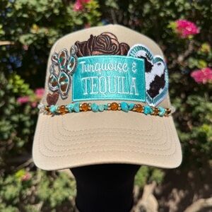 Custom New Turquoise & Tequila Patch Hat